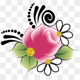 Black White Art, Flower Designs, Clip Art, Diy Crafts, - Design Clipart Black White Flower, HD Png Download - crafts png