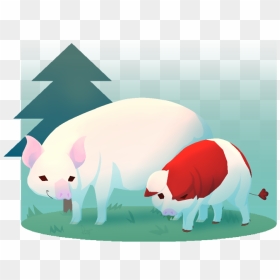 Pigs Simple Poly - Illustration, HD Png Download - piglet png