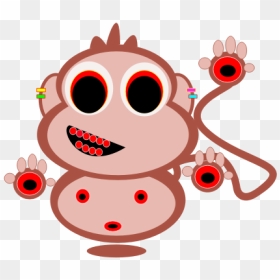 Red Monkey - Monkey, HD Png Download - cartoon monkey png