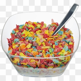 Fruity Pebbles Transparent, HD Png Download - bowl of cereal png