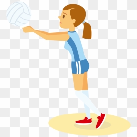 Volleyball And Basketball Clipart Clipart Royalty Free - Cartoon Images Of Playing Volleyball, HD Png Download - volleyball player png