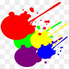 Splat Of Red Paint - Cartoon Splashes Of Paint, HD Png Download - red paint png