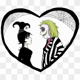 #beetlejuice #cartoon #lydia #heart - Beetlejuice And Lydia Drawing, HD Png Download - beetlejuice png