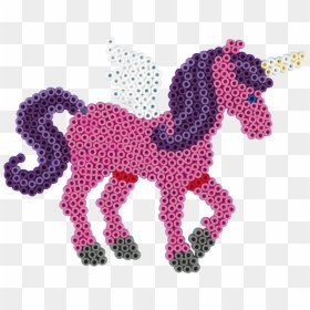 Pegasus Hama Perler Http - Easy Perler Bead Horse, HD Png Download - beads png