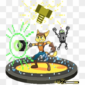 41 Ratchet And Clank 15th Anniversary - Daxter Animado Con Su Arma, HD Png Download - ratchet and clank png