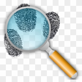 Fingerprint And Magnifying Glass Clipart, HD Png Download - fingerprint transparent png