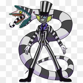 Black Hat Desguised As Beetlejuice For Haloween Clipart - Clip Art, HD Png Download - beetlejuice png