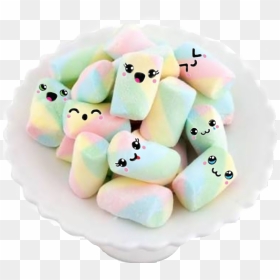 #marshmallows #faces #happy - Pastel Rainbow Marshmallows, HD Png Download - marshmallows png