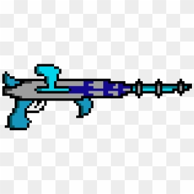 Machine Gun Pixel Art, HD Png Download - laser gun png