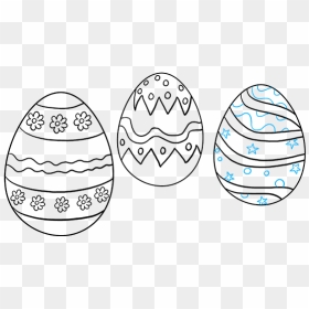 How To Draw Easter Eggs - Easter Egg Drawing Easy, HD Png Download - easter eggs in grass png
