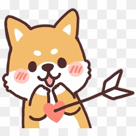 Dog Puppy Cute Love Aesthetic Kawaii - Shiba Inu Cartoon Png, Transparent Png - funny dog png
