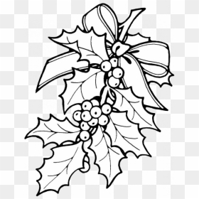 Christmas Leaves Coloring Pages , Png Download, Transparent Png - christmas leaves png