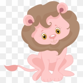 Sublimation Transfer Pink Jungle Animal Lion Design - Baby Jungle Free Clip Art, HD Png Download - jungle animals png