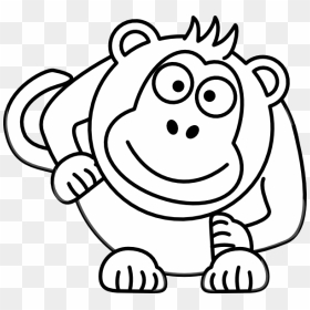 Cartoon Monkey - Baboon Clipart Black And White, HD Png Download - cartoon monkey png
