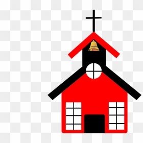 Red School House Clip Art At Clker - Catholic School Clipart, HD Png Download - church clipart png