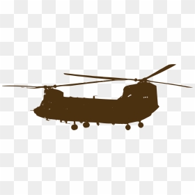 Boeing Ch - Ch 47 Chinook Silhouette, HD Png Download - military helicopter png