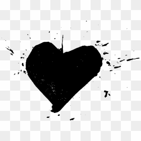 #ftestickers #heart #grunge #paint #drops #splash #stamp - Splatter Heart Effect Picsart, HD Png Download - black splash png