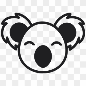 Transparent Bear Face Png - Koala Clip Art Black And White, Png Download - bear face png
