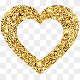 Gold Heart Png - Transparent Background Gold Heart Png, Png Download - gold glitter heart png