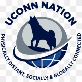 Uconn Nation Physically Distant, Socially And Globally - Non-sporting Group, HD Png Download - open book silhouette png