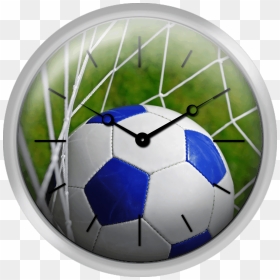Football Hitting The Back Of A Goal Net - Easter Clock, HD Png Download - soccer net png