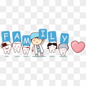 Cartoon Illustration Teeth Dentist - Family Tooth Png, Transparent Png - tooth clipart png