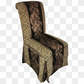 Safari Cheetah Print Side Chair With Monkey Details - Recliner, HD Png Download - cheetah print png