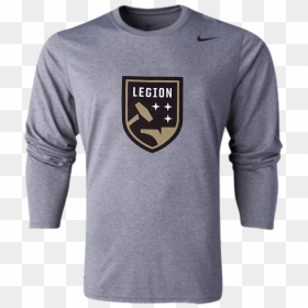 Legion Fc Nike Legend L/s Logo Tee - Nike Team Legend Carbon Heather 091, HD Png Download - nike symbol png
