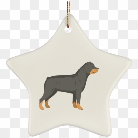 Rottweiler Illustration Suborns Ceramic Star Ornament - Rottweiler, HD Png Download - rottweiler png