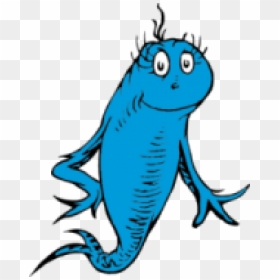 One Fish Two Fish Dr Seuss Clipart Image Freeuse Stock - Blue Fish Cat In The Hat, HD Png Download - dr seuss characters png