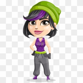 Female Hip Hop Dancer Cartoon Vector Character Aka - Dance Girl Cartoon Hip Hop, HD Png Download - hip hop dancer png