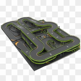 Transparent Track & Field Clipart - Indoor Go Kart Track Plan, HD Png Download - race track png