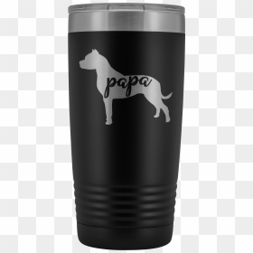 Pit Bull Papa Tumbler, Pitbull Dog Dad 20oz Insulated - Scent Hound, HD Png Download - pitbull dog png