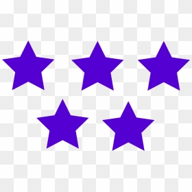 Purple Color 5 Stars Image - 5 Star Icon Png, Transparent Png - purple star png