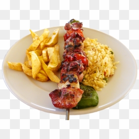 Brochetas De Carne Con Arroz, HD Png Download - french fry png