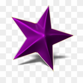 Star 3d Lila Golden Frame Glossy - Stars In Philippine Flag, HD Png Download - purple star png