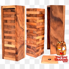 Jenga Game Large The Wobble Tower Big In Large Wooden - Jenga, HD Png Download - jenga png