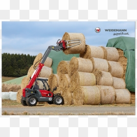 T4512 With Bale Tongs - Telescopic Handler, HD Png Download - hay bale png