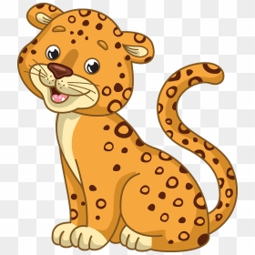 Cheetah Clipart - Cartoon, HD Png Download - cheetah print png