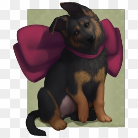 Vector Free Drawing Puppies Rottweiler Puppy - Rottweiler Draw Simple Line, HD Png Download - rottweiler png