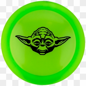 Star Wars Disc Golf Yoda Head Z-line Force - Yoda Black And White, HD Png Download - yoda head png