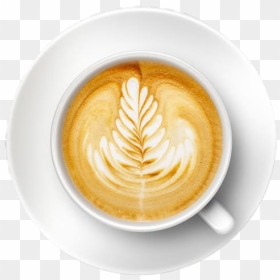 Top View Cappuccino Transparent Background Png - Coffee Cup Top View Png, Png Download - top view png