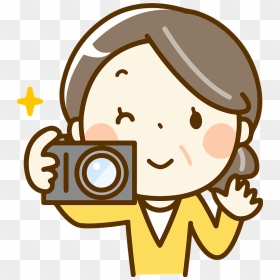 Senior Woman Camera Clipart - イラスト 写真 を 撮る, HD Png Download - camera clip art png