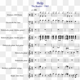 Help The Beatles - Madrigal Musik, HD Png Download - sheet music png