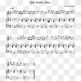Que Lindos Olhos Sheet Music For Piano, Voice Download - Sheet Music, HD Png Download - sheet music png