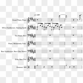 Danganronpa V3 Midi Sheet Music For Piano, Synthesizer, - Danganronpa Theme Sheet Music, HD Png Download - sheet music png
