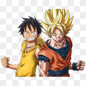 Goku And Luffy - Goku Vs Luffy Png, Transparent Png - one piece luffy png