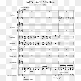 Transparent Jojo"s Bizarre Adventure Logo Png - Jojo Bizarre Adventure Violin Sheet, Png Download - sheet music png