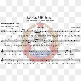 Latvian Ssr Anthem Sheet Music, HD Png Download - sheet music png