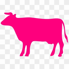 Pink Cow Clipart Collection Cow Silhouette- - Cow Silhouette, HD Png Download - cow silhouette png